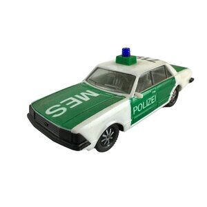 Vintage Wiking Plastic Ford Granada Ghia Polizei Car Green & White